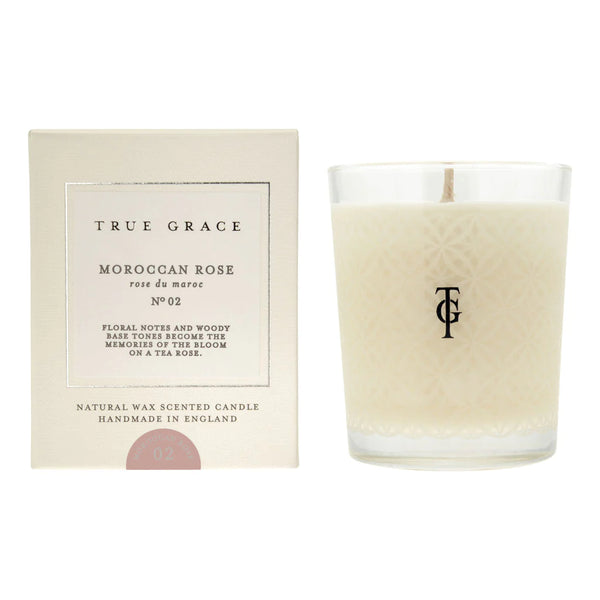 True Grace Moroccan Rose Natural Wax Scented Candle