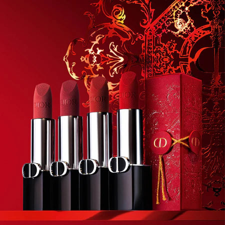 Dior Rouge Dior LUNAR NEW YEAR LIMITED EDITION Couture Colour Lipstick Floral Lip Care Long Wear