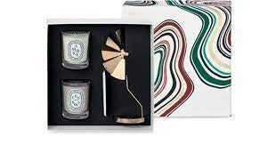 Diptyque Carousel Set With Two Candles: Amber And Wood Fire