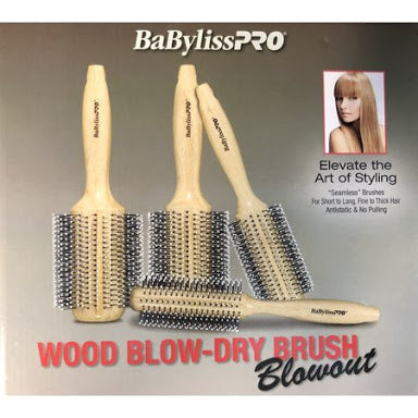 BabylissPRO Wood Blow-Dry Brush Blowout